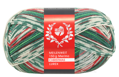 MEILENWEIT 6-PLY 150 MERINO CHRISTMAS LUREX, схема вязания на сайте Люди Вяжут