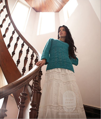 Branching Lace Kimono, схема вязания на сайте Люди Вяжут