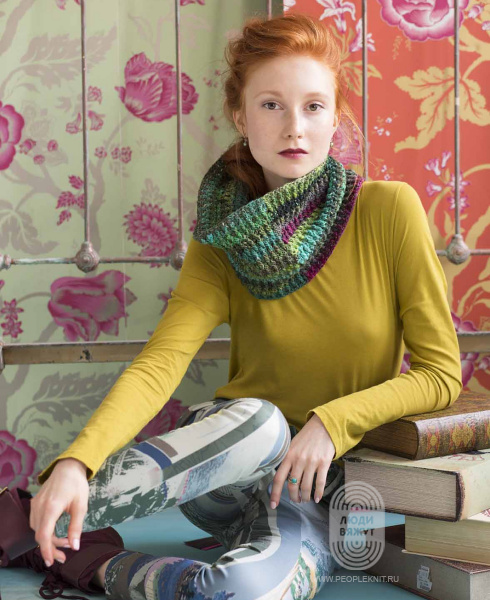 Double Crochet Cowl, схема вязания на сайте Люди Вяжут