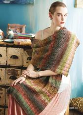 Textured Shawl, схема вязания на сайте Люди Вяжут