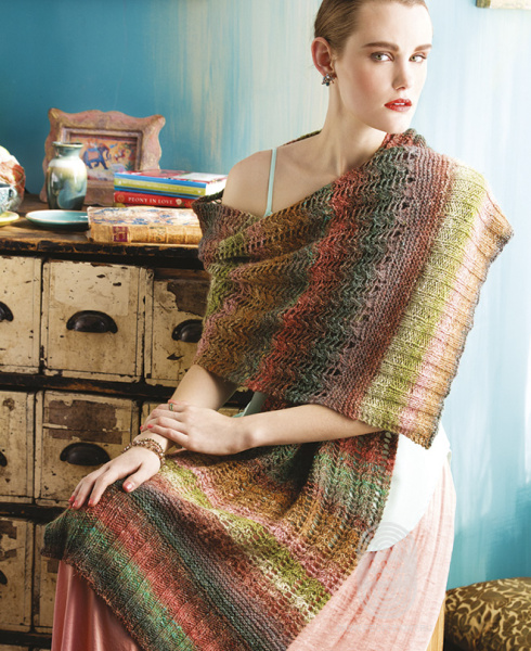 Textured Shawl, схема вязания на сайте Люди Вяжут