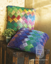 Entrelac Pillow Covers, схема вязания на сайте Люди Вяжут
