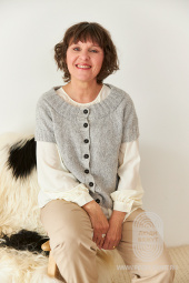 Кардиган/жилет Mapala из пряжи Cool Wool & Ecopuno/Ecopuno hand-dyed, схема вязания на сайте Люди Вяжут