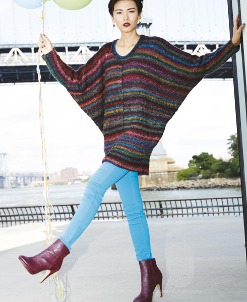 Batwing Pullover, схема вязания на сайте Люди Вяжут