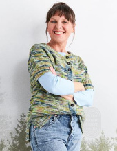 Кардиган/жилет Mapala из пряжи Cool Wool & Ecopuno/Ecopuno hand-dyed, схема вязания на сайте Люди Вяжут